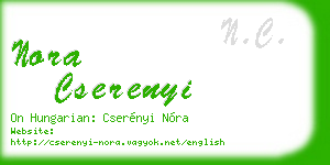 nora cserenyi business card